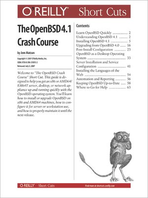 cover image of The OpenBSD 4.0 Crash Course